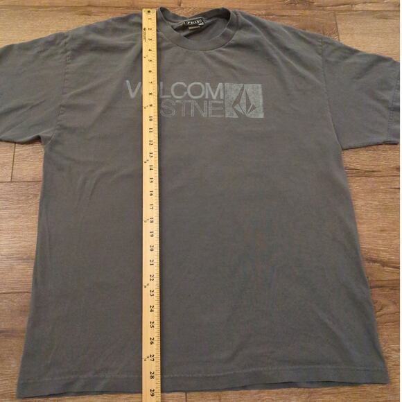 VTG Volcom Stone Men's XL Shirt Skater Punk Spellout Faded Distressed Gray Y2K - Picture 5 of 8